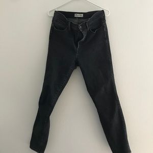 Madewell 10" high rise skinny in black frost